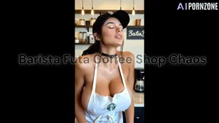 Barista Futa Coffee Shop Chaos – Jerks Cum in Cups and Gets Anal Pound On the Counter