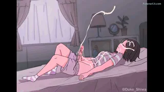 All over herself