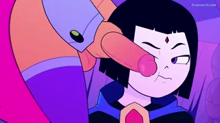 Raven sucks on Starfire