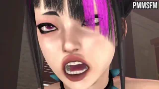 Futa Juri on Chun-Li (Pmmsfm) Futanari  [Street Fighter]
