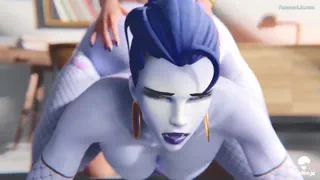 Ashe fucking Widowmaker doggystyle [Overwatch] Futanari  (By Ninninja)